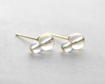 Soap bubble earrings, minimalist, free shipping, stainless steel, contemporary jewelry, metal allergy-safe