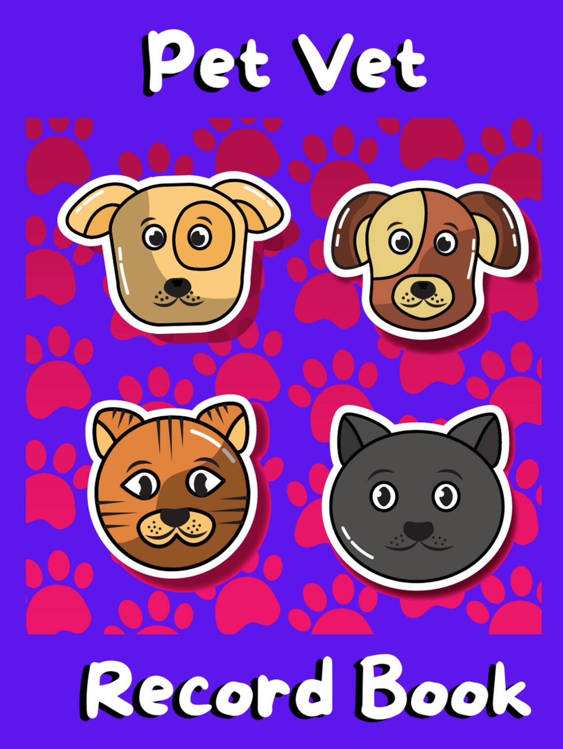 Pet Vet Record Log Book Vaccination etc. Pages Printable Etsy