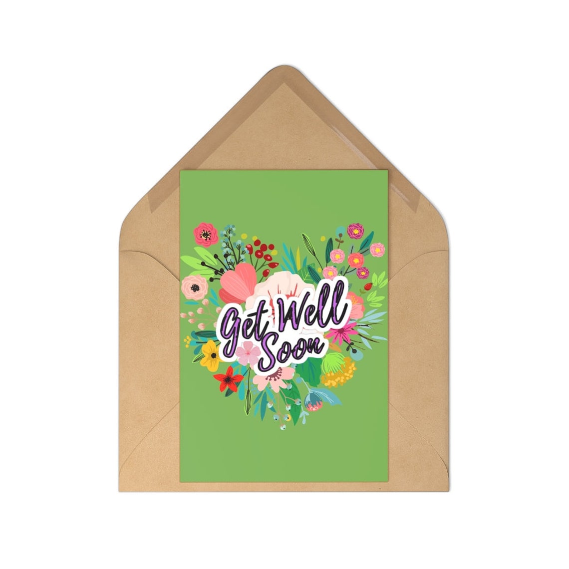 Get Well Soon Card Set 7 Units With Craft Envelopes Included Etsy
