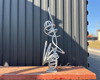 Original Abstract Sculpture – Metal art Decor