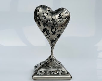 ORIGINELE ijzeren sculptuur hart metaal abstracte Home decor kunstobject van Beletskyi kunstwerken