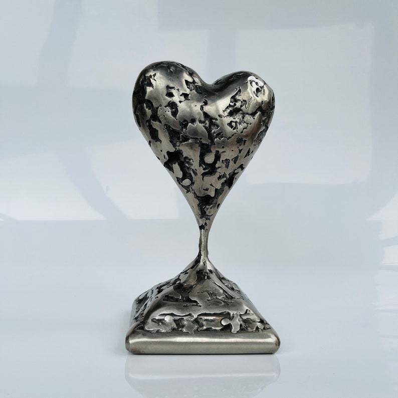 ORIGINAL Eisen Skulptur Herz Metall Abstrakt Wohnkultur Kunstobjekt von Beletskyi Artworks Bild 1
