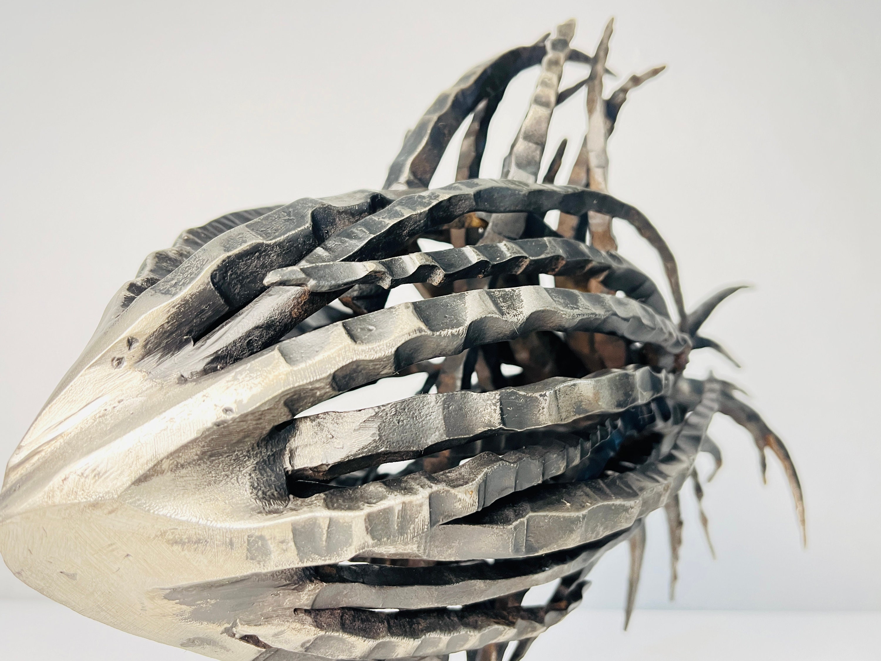 Original Abstract Metal Fish Sculpture, Forged Sculpture Original Abstract Metal Fish Sculpture, Forged Sculpture
