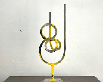 Tuning Fork Metal Sculpture – Abstract Modern Art, Home Decor