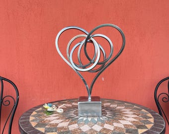 Original Heart sculpture. Abstract metal art - Home decor