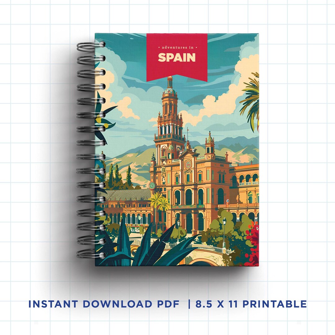 Spain Printable Travel Journal for Kids - Etsy