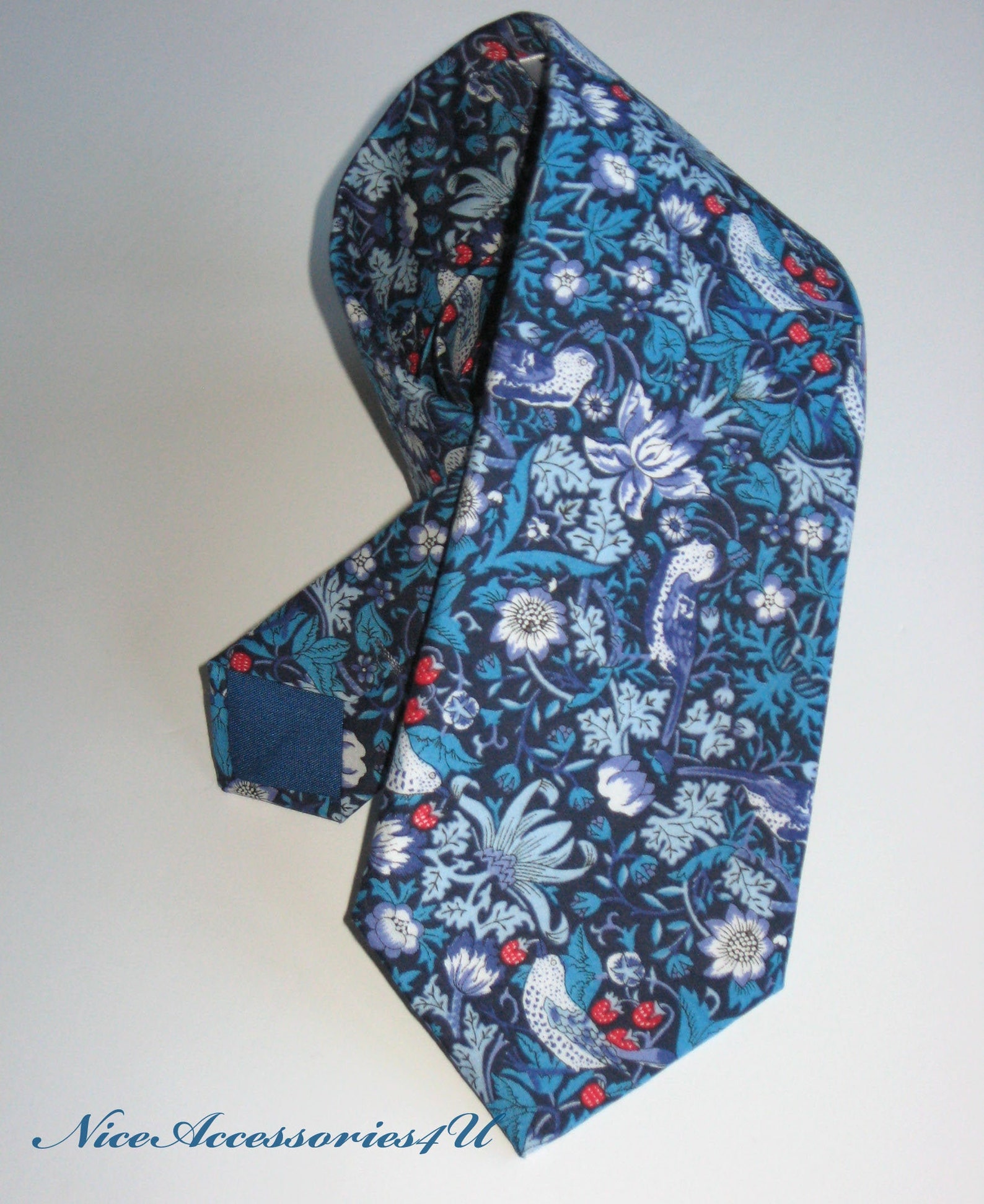 Liberty Tie. Men's Navy Blue Floral Necktie. Liberty Print Etsy UK