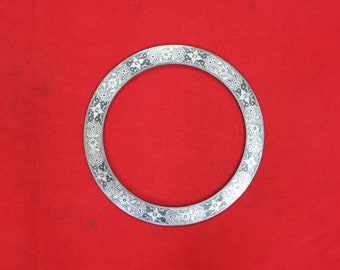 India Steel Sikh Punjabi Chakram Silver Koftgari Quoit Disc Nihang Akali Warrior