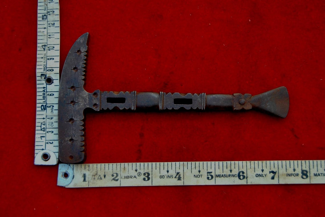 Old Vintage Flint Knapping Hammer Hand Detailed Wrought & Etsy