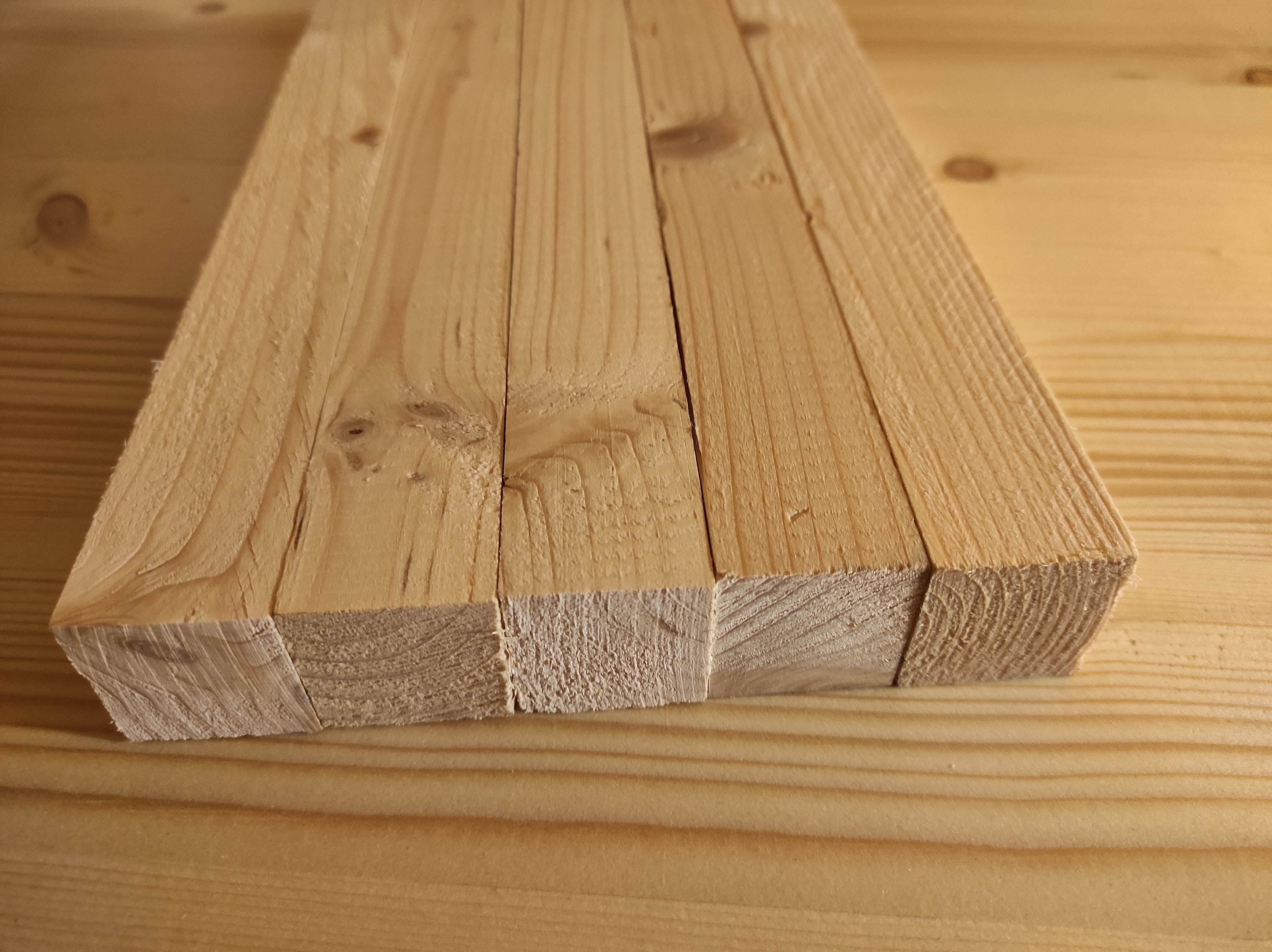 SET OF 5 Unsanded wooden cubes long wood blocks DIY crafts Etsy