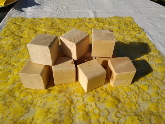 unfinished wooden blocks
