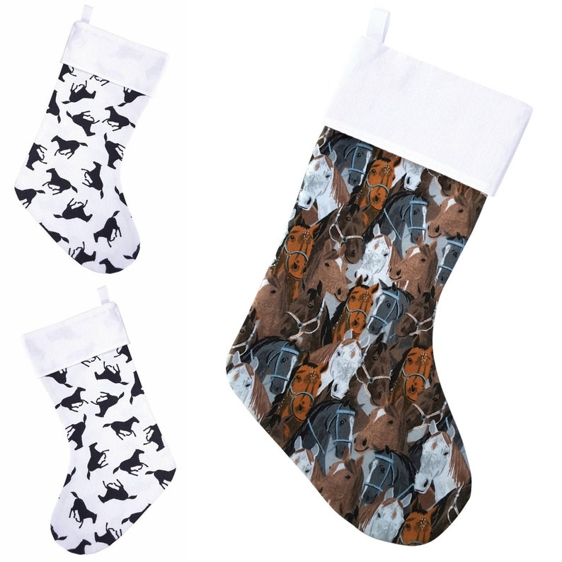 Horse Christmas Stocking Horses Equestrian Western Cowboy  Etsy