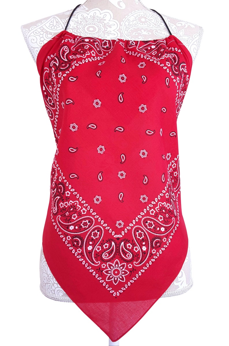 One Size New Casual Style Shirt Womens Clothing Bandana Halter Top Shirt Red Navy Blue /& Black
