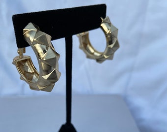 Statement Earrings/ Chunky Gold Earrings/ African Earrings/ Gold Hoops/ Birthday Present/ Free UK Delivery