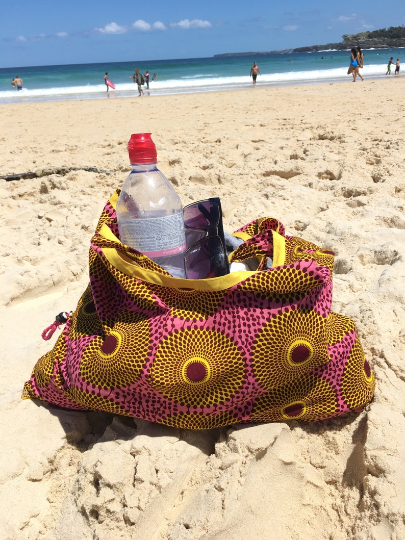 African Shopping Bag/Reusable Bag/ Sac Africain/ BYO Bag/Diaper Bag/ African Wax/ Beach Bag/Shopper Tasche/ Einkauftache/ Gifts for women image 6