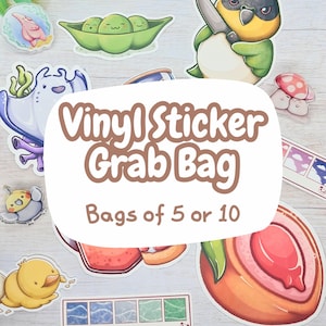 Kawaii Pastell Vinyl Aufkleber Mystery Bag | Niedliche ästhetische Aufkleber | Überraschungspaket Entzückende Aufkleber für Laptops, Journals und Scrapbooking