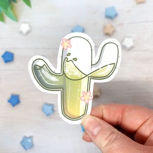 Cactus Juice 3" Vinilo Pegatina - Pastel Estética, softgirl, suculenta, amante de las plantas, computadora portátil, tableta, macbook, calcomanía de teléfono, kawaii