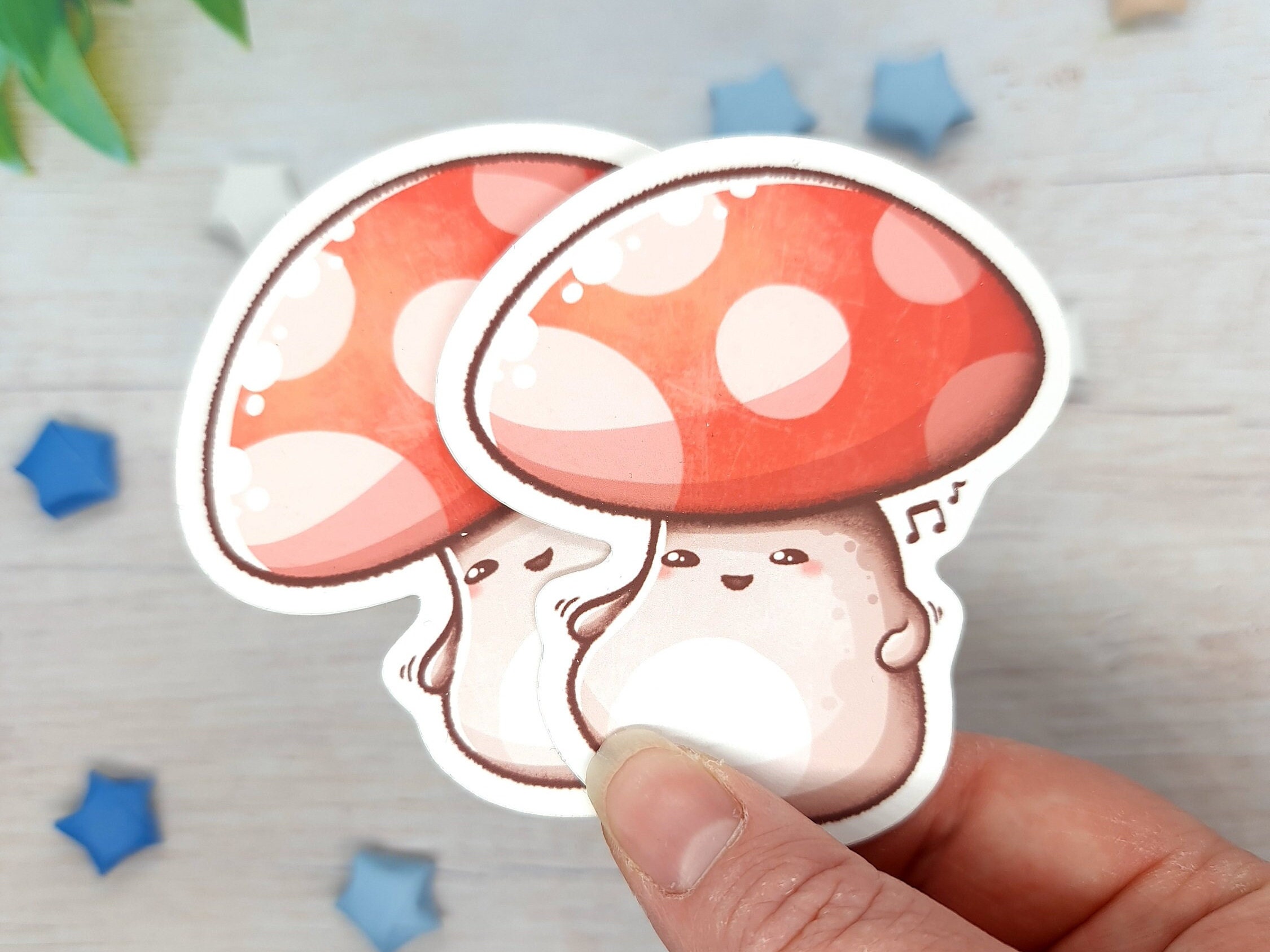 Sticker champignon pois 