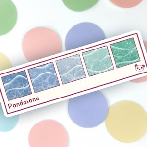 Waterverf Swatch Vinyl Sticker - 3", 4". Pastelkleurige esthetische oceaan. Leuke Kawaii-sticker. Tablettelefoonaccessoire. Bullet journal, bujo, planner