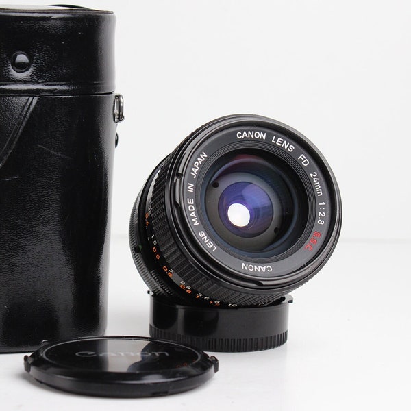 CANON FD 24mm f/2.8 S.S.C.  Lens - Excellent Condition - Caps and Case Included - Wide Angle Canon Lens