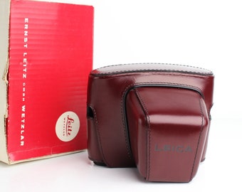 ORIGINAL Leica Genuine Leather Maroon Case - LEICA 14546 Ever-Ready Case for M4, M4-P - Mint