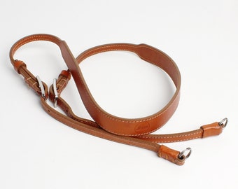 LEICA Brown Leather Camera Shoulder Strap  - Adjustable - Mint - fits Leica M, Q, X, CL or D-Lux