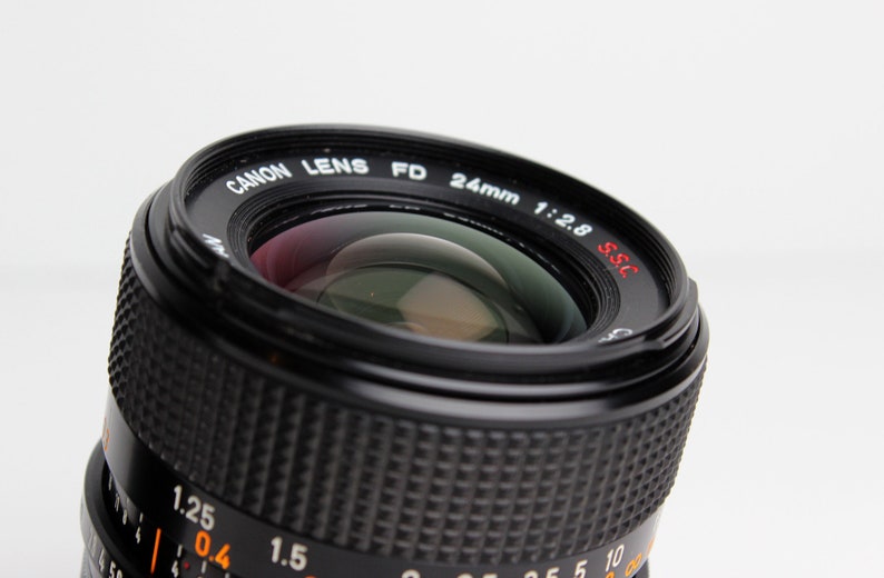 CANON FD 24mm f/2.8 S.S.C. Lens Excellent Condition Caps and Case Included Wide Angle Canon Lens image 7