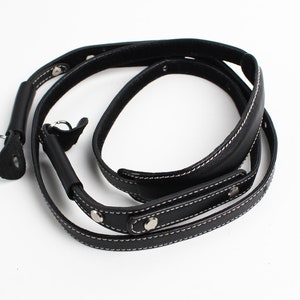 Leather Carrying Camera Strap with Shoulder Pad - Black - Great Condition