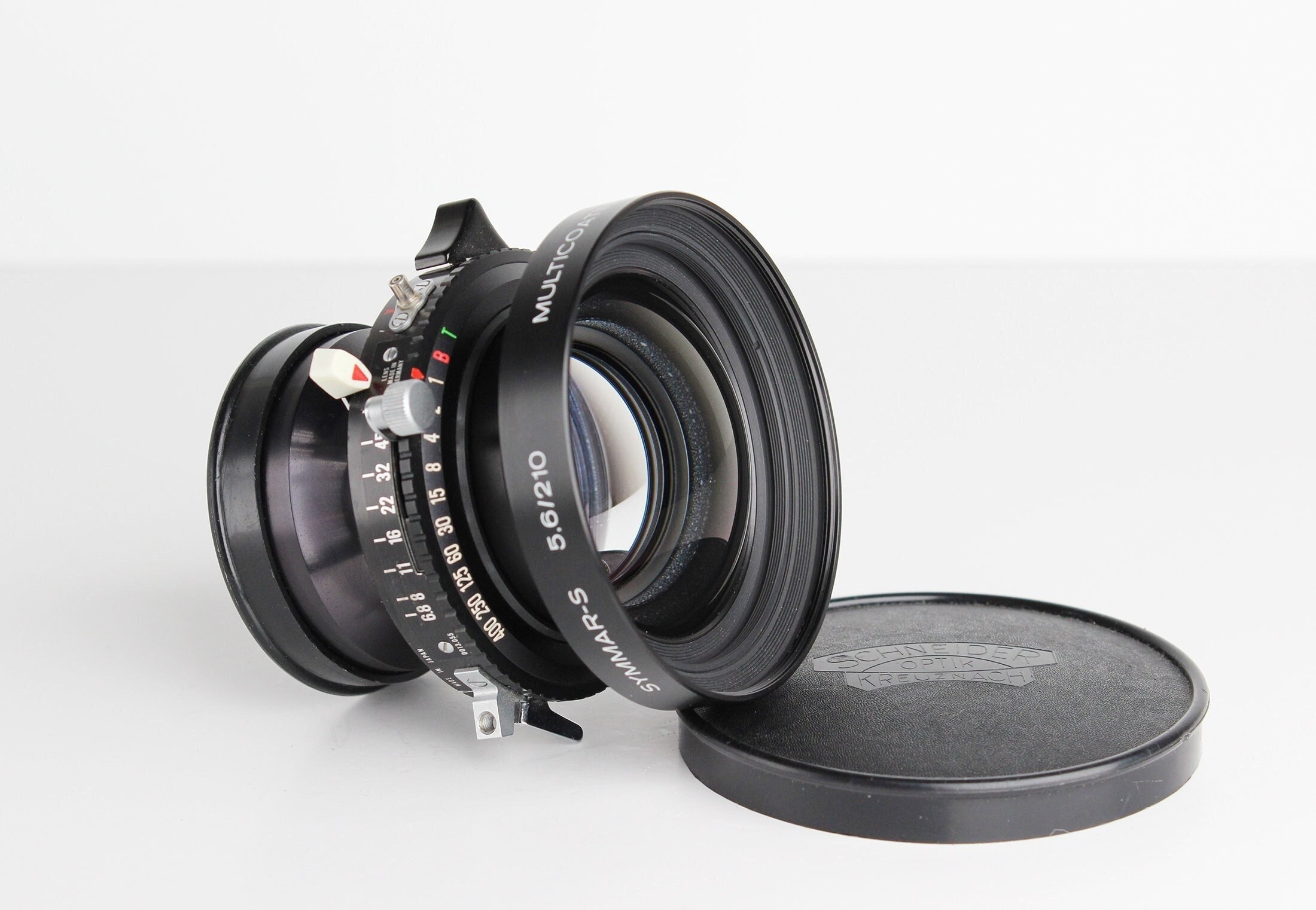 SCHNEIDER-KREUZNACH SYMMAR-S 210mm f/5.6 Large Format Multicoated Lens with Copal No.1 Shutter - Lens Caps Included - Excellent Condition