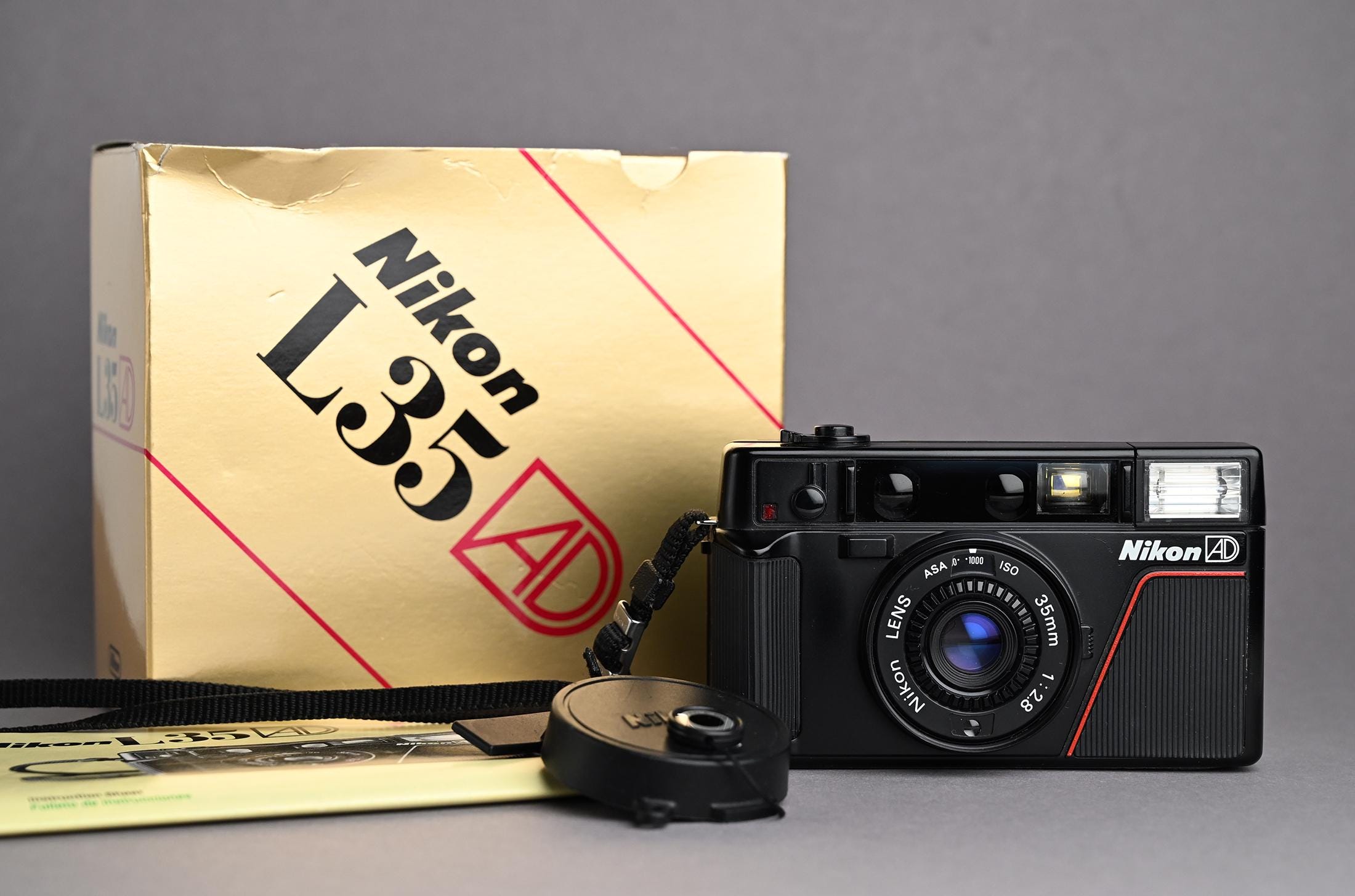 外観美品】 Nikon L35AD 35mm F2.8 ISO 1000 後期型 フィルム