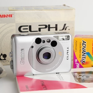 CANON ELPH Jr APS  - Advanced Photo System Camera - Mint in the Box Complete Set with Film - Works
