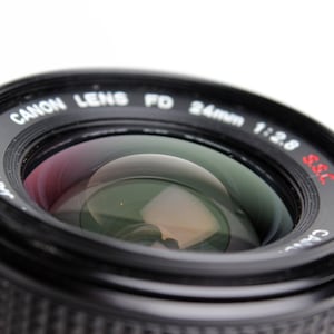 CANON FD 24mm f/2.8 S.S.C. Lens Excellent Condition Caps and Case Included Wide Angle Canon Lens image 6