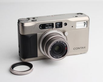 CONTAX TVS Point-and-Shoot 35mm Compact Film Camera - Tested - Works Great!