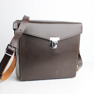 Vintage LEICA Leather Combination Case Shoulder Bag for LEICA M or R Film Cameras