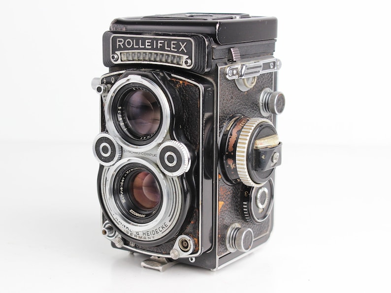 ROLLEIFLEX 3.5F Type 1 with 75mm f/3.5 XENOTAR Lens 6x6 TLR Medium Format Film Camera Needs Repair image 5