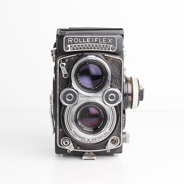 ROLLEIFLEX 3.5F Type 1 with 75mm f/3.5 XENOTAR Lens 6x6 TLR Medium Format Film Camera - Needs Repair
