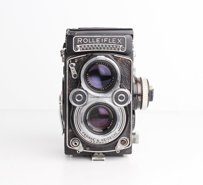 ROLLEIFLEX 3.5F Type 1 with 75mm f/3.5 XENOTAR Lens 6x6 TLR Medium Format Film Camera Needs Repair image 1