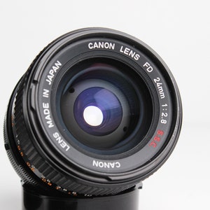 CANON FD 24mm f/2.8 S.S.C. Lens Excellent Condition Caps and Case Included Wide Angle Canon Lens image 2