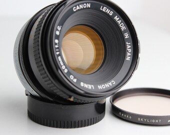 CANON Lens FD 50mm F/1.8 S.C. - Skylight Filter Included - Etsy