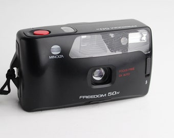 MINOLTA FREEDOM 50N Point-andShoot 35mm Film Camera - Works!