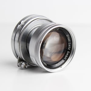 LEITZ LEICA SUMMICRON 50mm f/2  Collapsible M39 Screw Mount Lens Chrome - Vintage Lens