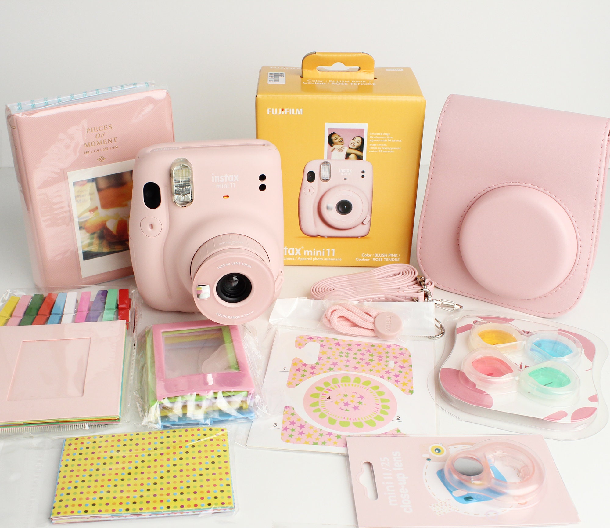 KIT ACCESORIOS INSTAX MINI 11 BLUSH-PINK - Wonder Photo Shop