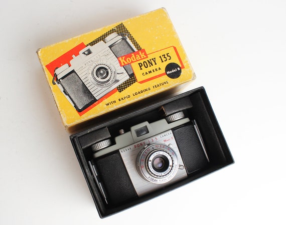 Kodak PONY 135 Camera Model B with Original Box - Prop