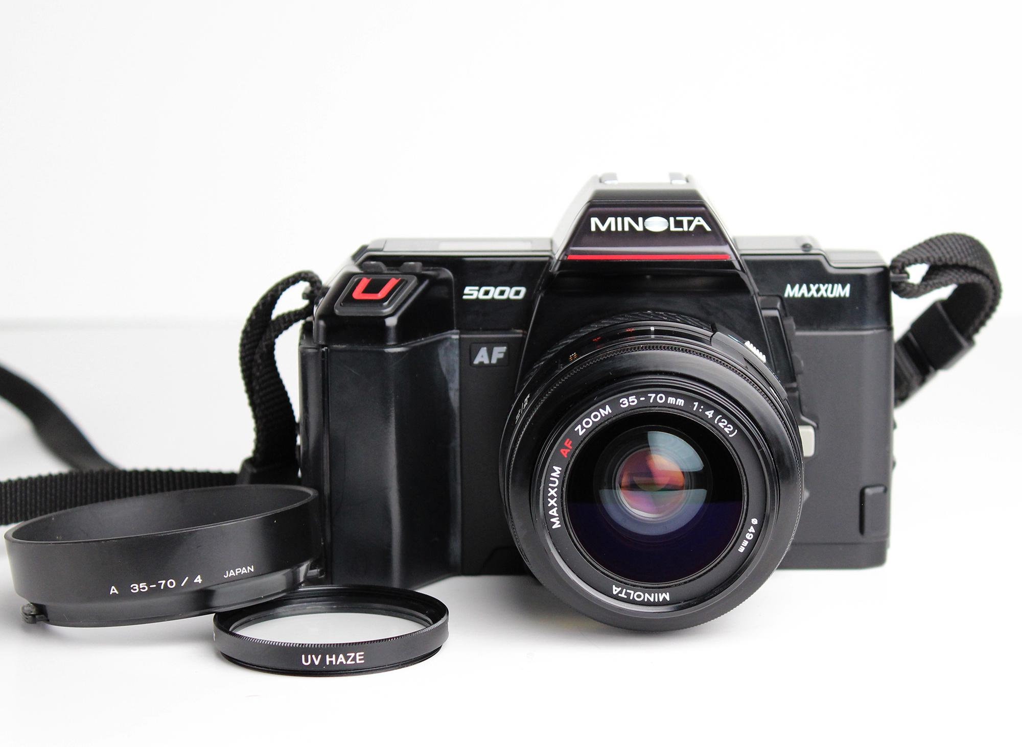 Minolta Maxxum 5000 SLR 35mm Film Camera With 28-85mm Zoom Lens And