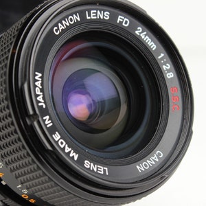 CANON FD 24mm f/2.8 S.S.C. Lens Excellent Condition Caps and Case Included Wide Angle Canon Lens image 4