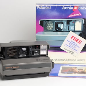 Vintage 1980s POLAROID Spectra AF Instant Film Camera in the Box - Collectible - Display Piece