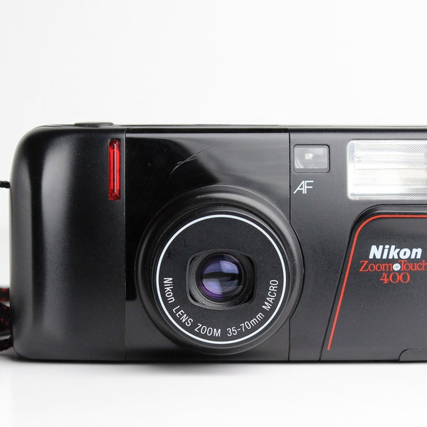 NIKON Zoom TOUCH 400 35mm Point&Shoot Film Camera with 35-70mm Macro Zoom Lens - Works - Battery Included