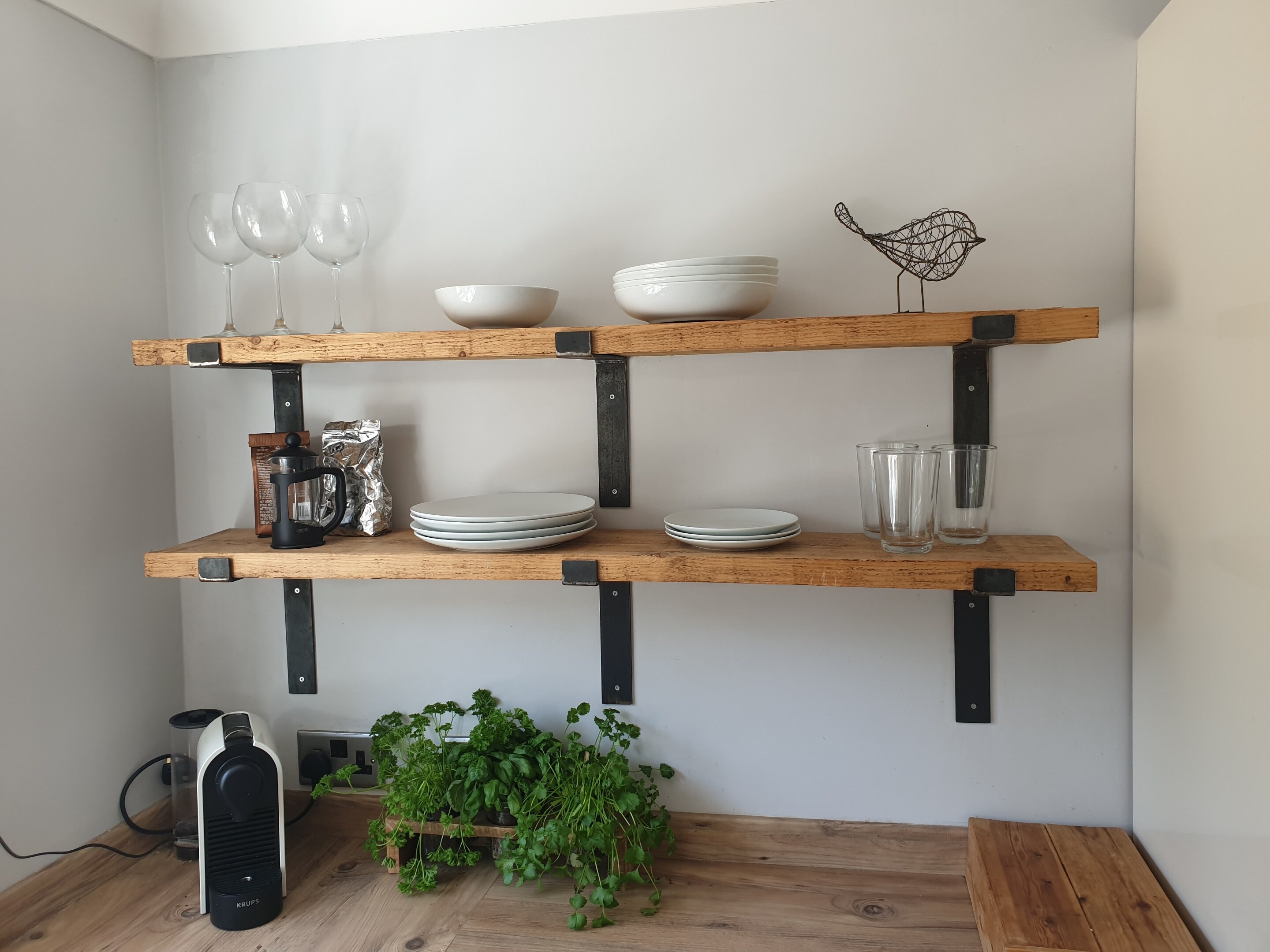 Handmade scaffold shelving including handmade brackets Etsy