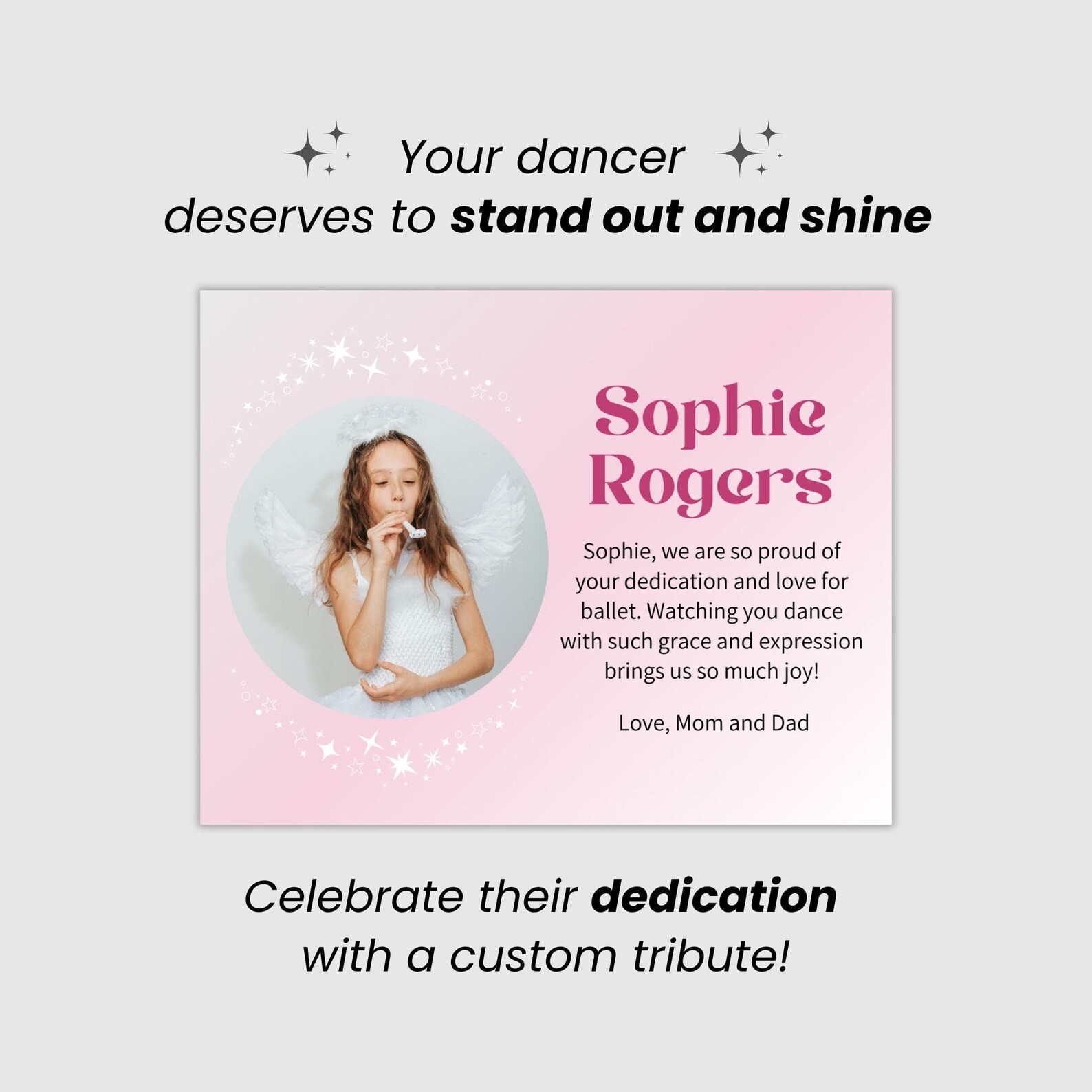 Quarter Page Dance Recital Ad Canva Template 5.5 X 4.25 Pink Dance ...