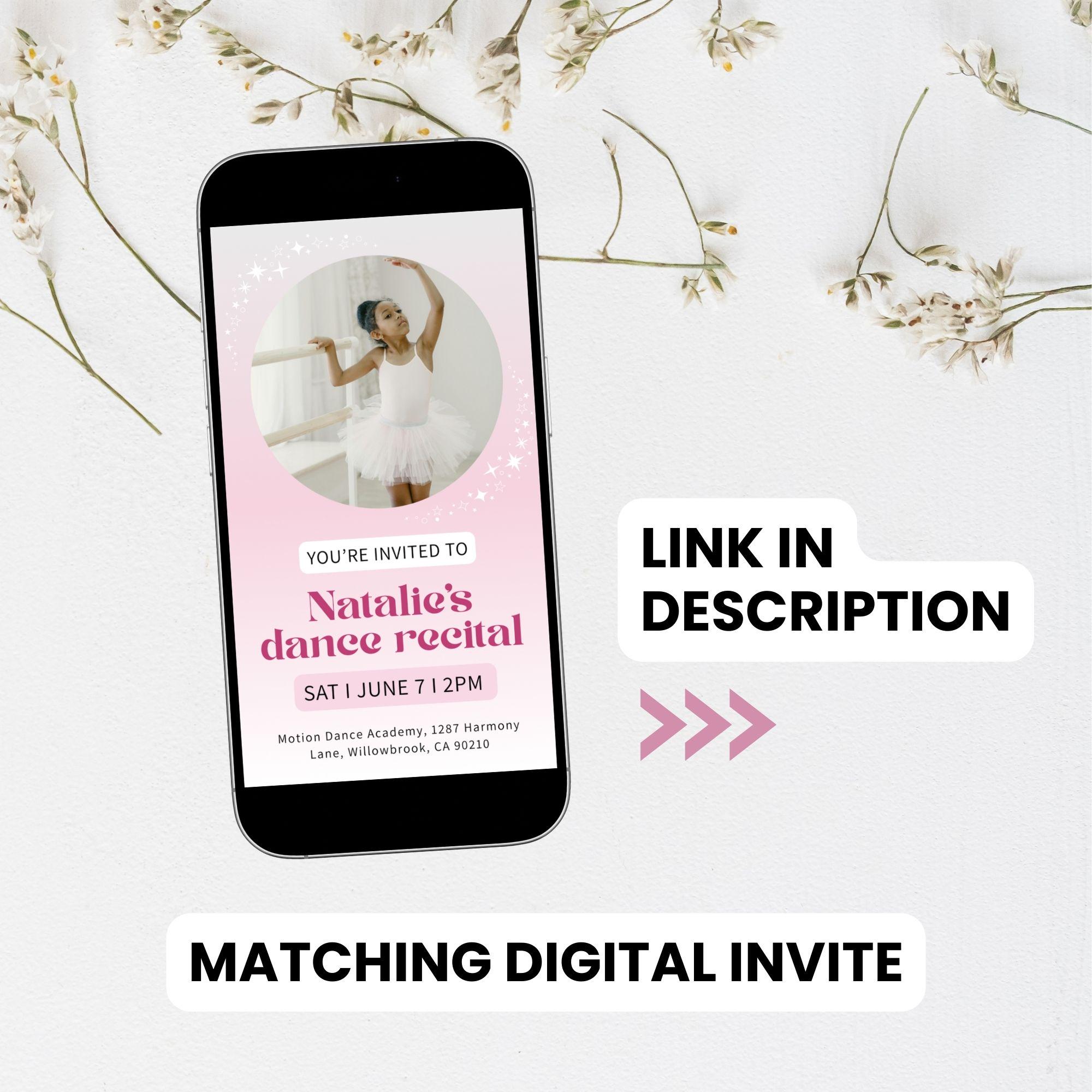 Quarter Page Dance Recital Ad Canva Template 5.5 X 4.25 Pink Dance ...